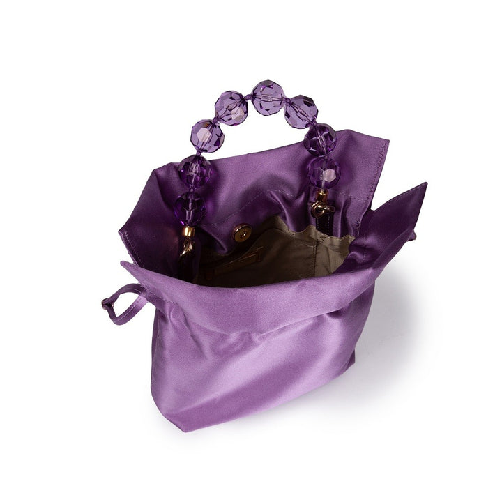 Roberta Gandolfi Sirenetta Tulip mini secchiello in raso di seta e manico gioiello Outlet