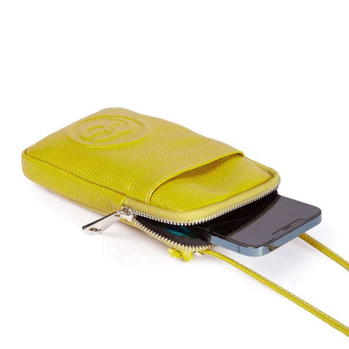 Roberta Gandolfi RG Phone holder in pelle di vitello con tracolla staccabile e regolabile Italia