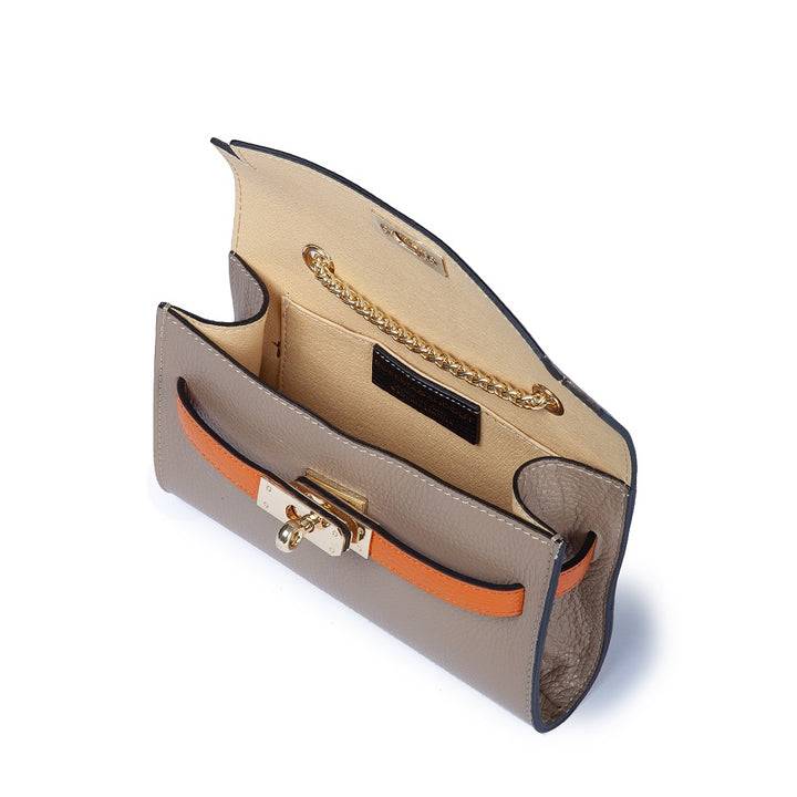 Roberta Gandolfi Chiara tracollina crossbody con chiusura girello e tracolla in catena In Linea