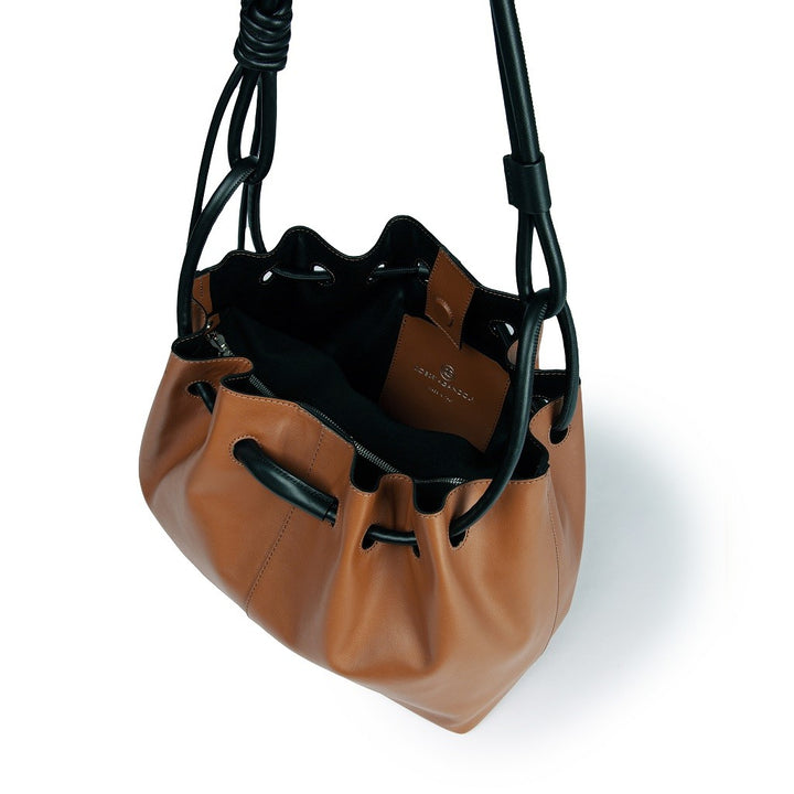 Roberta Gandolfi Gisella medium borsa con doppia portabilità mano o spalla in morbido vitello Outlet