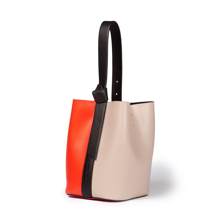 Roberta Gandolfi Cinzia Bucket small in pelle bicolor con tracolla staccabile Hotsell