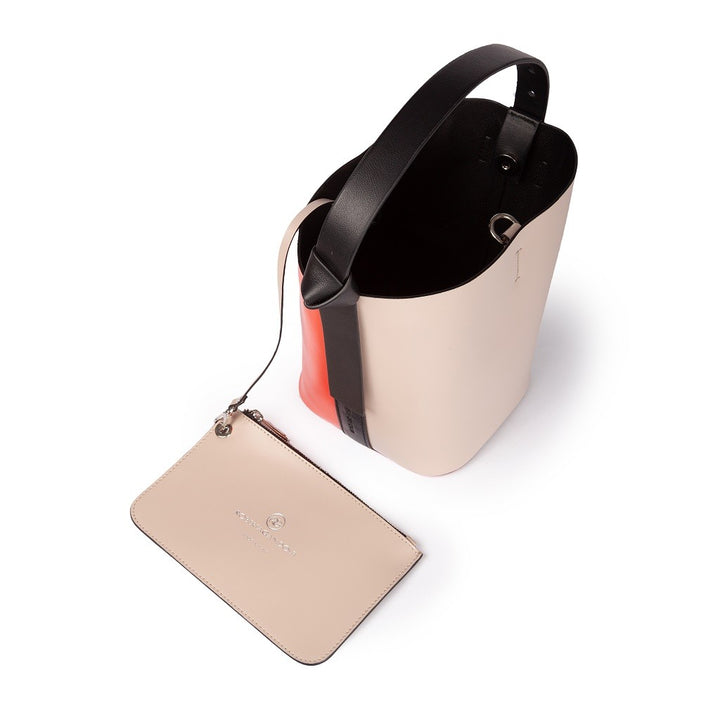 Roberta Gandolfi Cinzia Bucket small in pelle bicolor con tracolla staccabile Hotsell