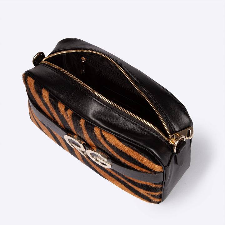 Roberta Gandolfi Dafne pony camera in pelle stampa animalier con tracolla staccabile Online