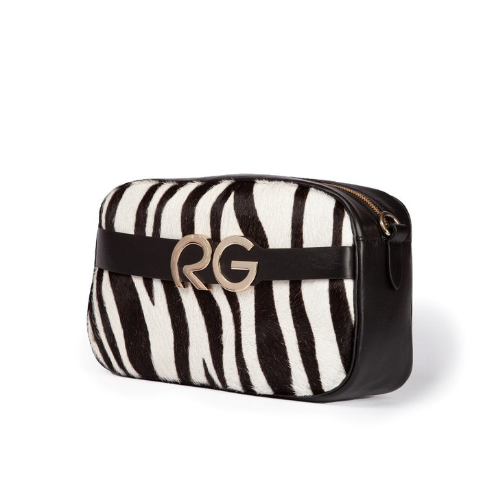 Roberta Gandolfi Dafne pony camera in pelle stampa animalier con tracolla staccabile Outlet
