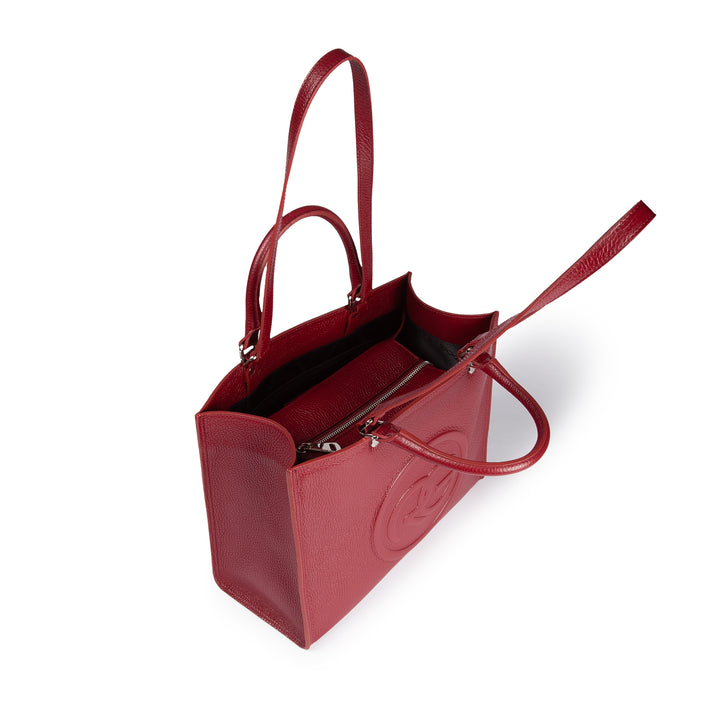 Roberta Gandolfi Roberta Pelle medium Borsa a mano in pelle con doppi spallacci per essere portata a spalla e tramezza Vendita