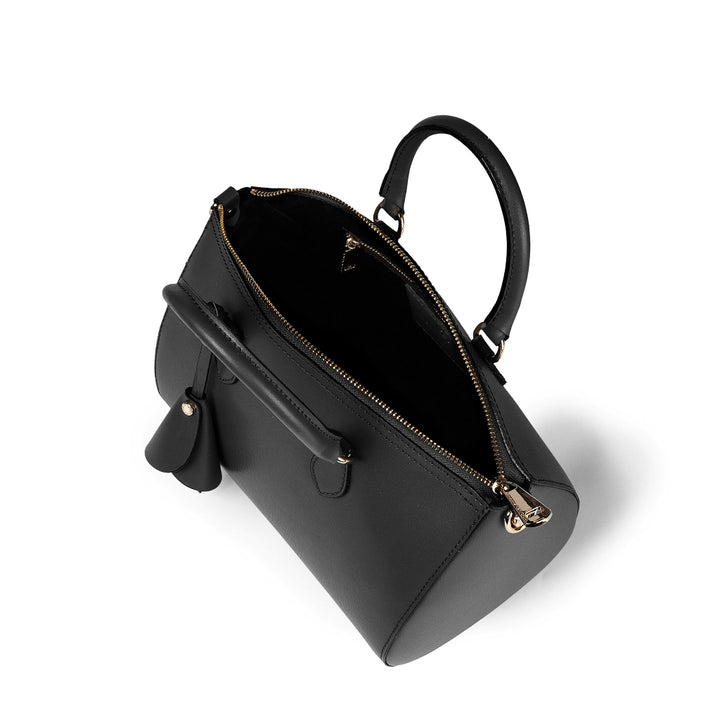Roberta Gandolfi Nicole bowling in pelle stampa "light saffiano" con tracolla staccabile e regolabile Outlet