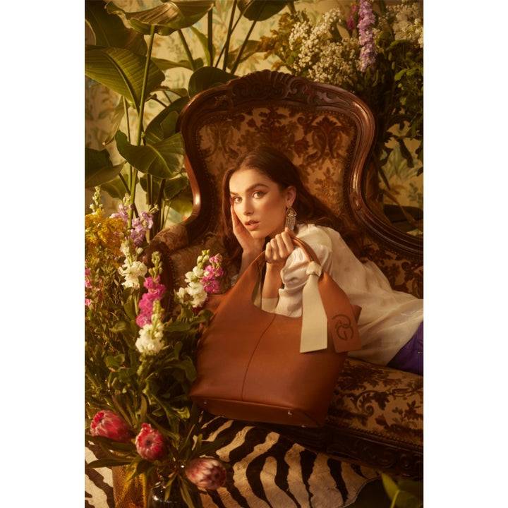 Roberta Gandolfi Maia Tote borsa hobo in pelle martellata Spedizione Gratuita