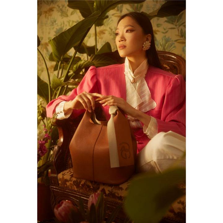Roberta Gandolfi Maia handbag borsa a mano in pelle martellata e tracolla staccabile Pezzi Unici