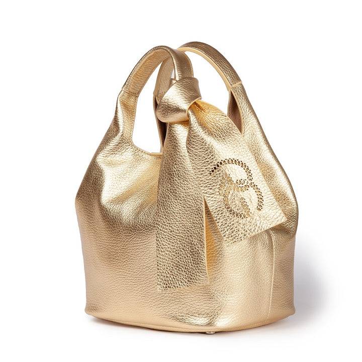 Roberta Gandolfi Maia handbag borsa a mano in pelle martellata e tracolla staccabile Online