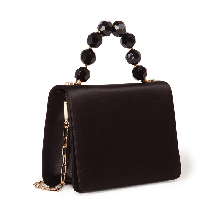 Roberta Gandolfi Sirenetta Mini bag in raso di seta e manico gioiello In Linea