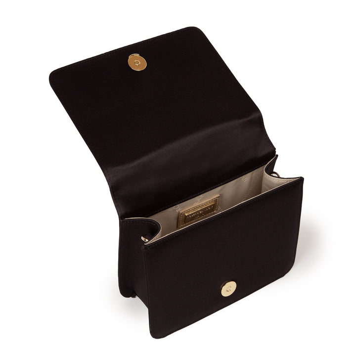 Roberta Gandolfi Sirenetta Mini bag in raso di seta e manico gioiello In Linea