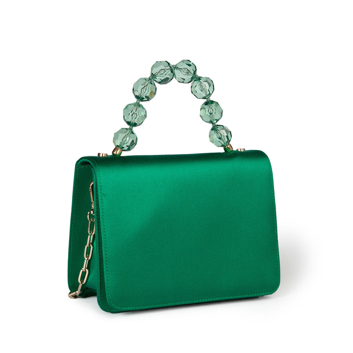 Roberta Gandolfi Sirenetta Mini bag in raso di seta e manico gioiello Nuovo