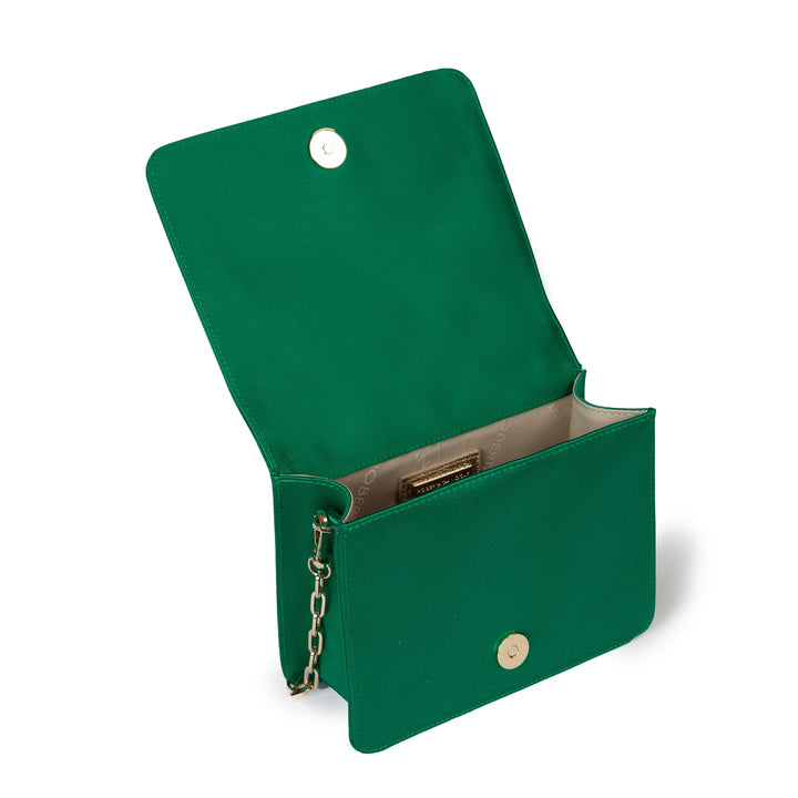 Roberta Gandolfi Sirenetta Mini bag in raso di seta e manico gioiello Nuovo