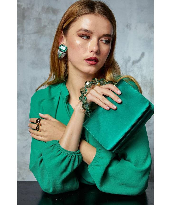 Roberta Gandolfi Sirenetta Mini bag in raso di seta e manico gioiello Nuovo
