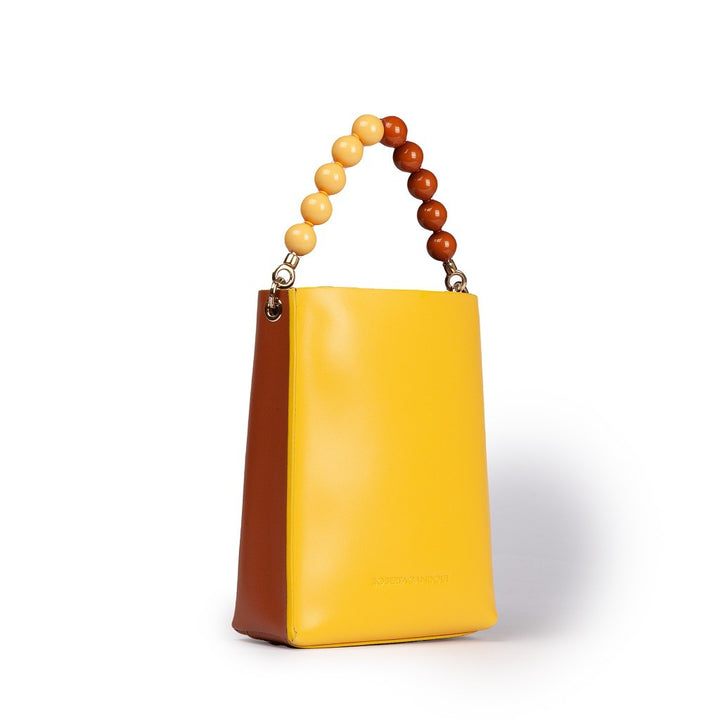 Roberta Gandolfi Zoe mini bag in pelle bicolor e manico gioiello 2025