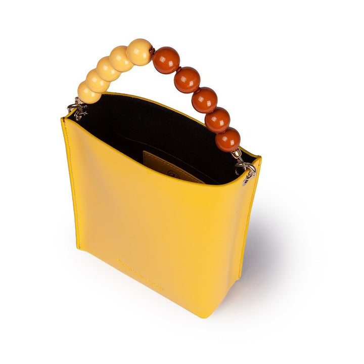 Roberta Gandolfi Zoe mini bag in pelle bicolor e manico gioiello 2025