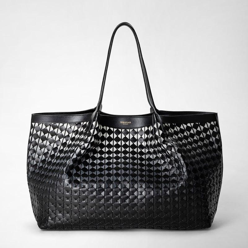 Serapian Tote bag secret in mosaico chiaroscuro Nuova