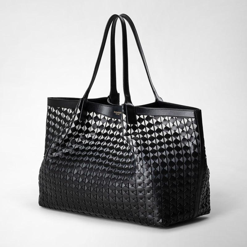 Serapian Tote bag secret in mosaico chiaroscuro Nuova