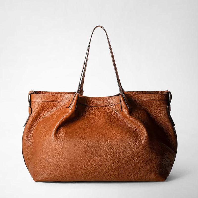 Serapian Tote bag secret in pelle rugiada cuoio 2025
