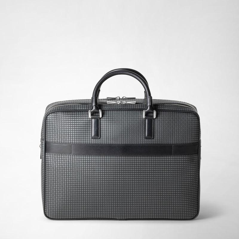Serapian Borsa business doppio scomparto in stepan nero Qualità Garantita