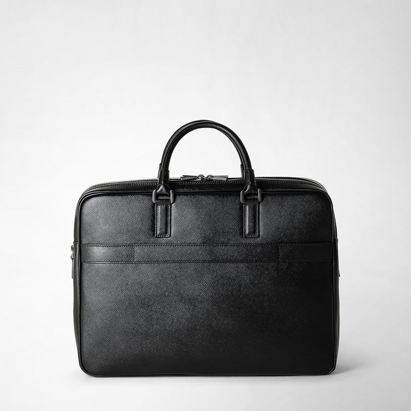 Serapian Borsa business doppio scomparto pelle evoluzione nero Promozione Limitata