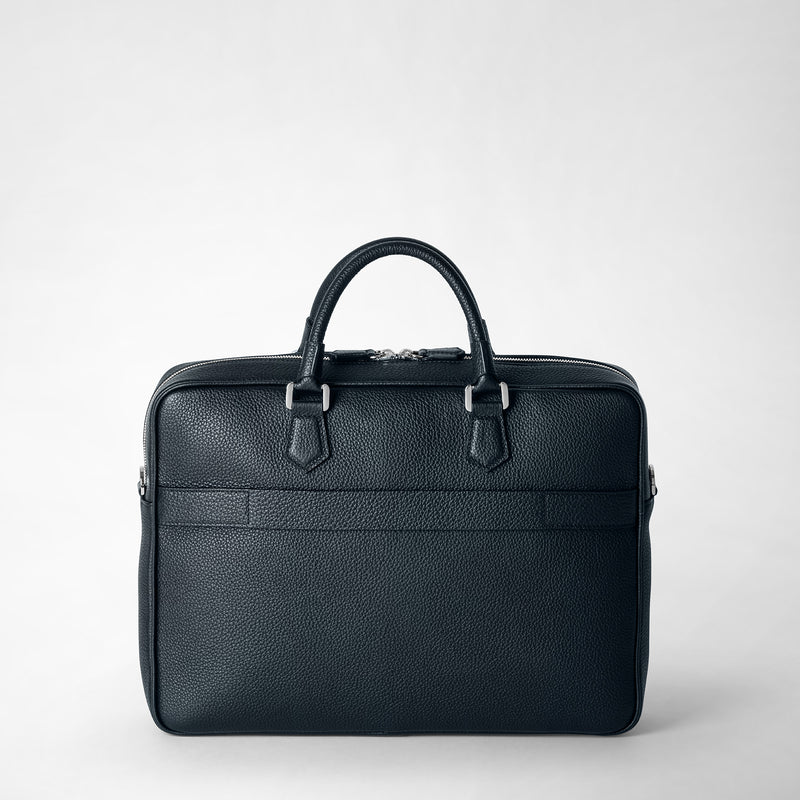 Serapian Borsa business slim in pelle cachemire blu navy Affare Del Giorno