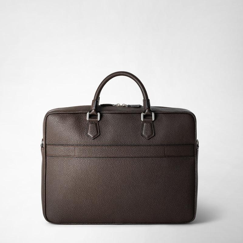 Serapian Borsa business slim in pelle cachemire espresso Prezzo Ridotto