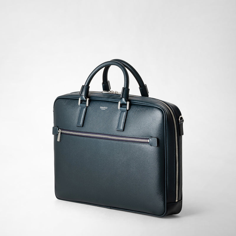 Serapian Borsa business slim in pelle evoluzione blu navy Novità
