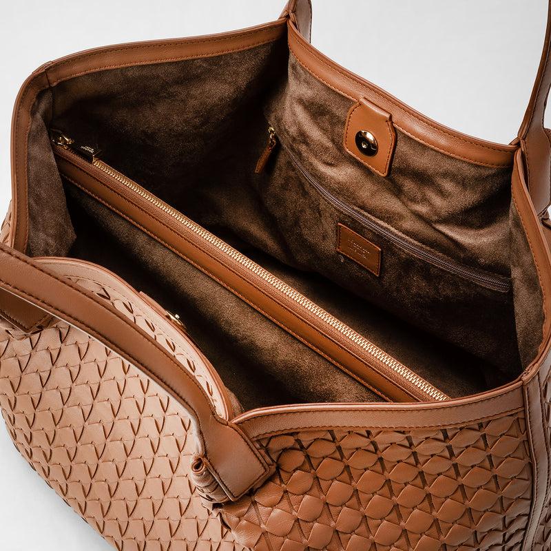 Serapian Secret tote bag in mosaico tan Outlet