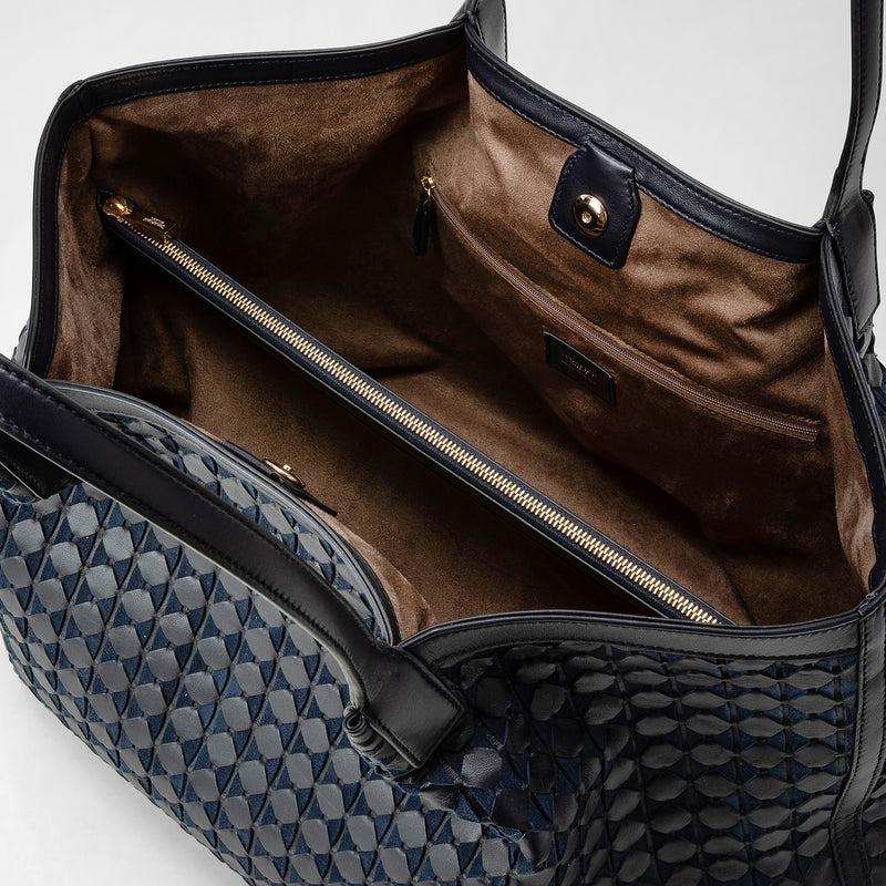 Serapian Secret tote bag in mosaico midnight blue Offerte