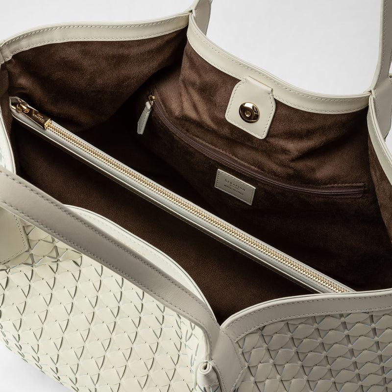 Serapian Tote bag secret in mosaico panna Hotsell