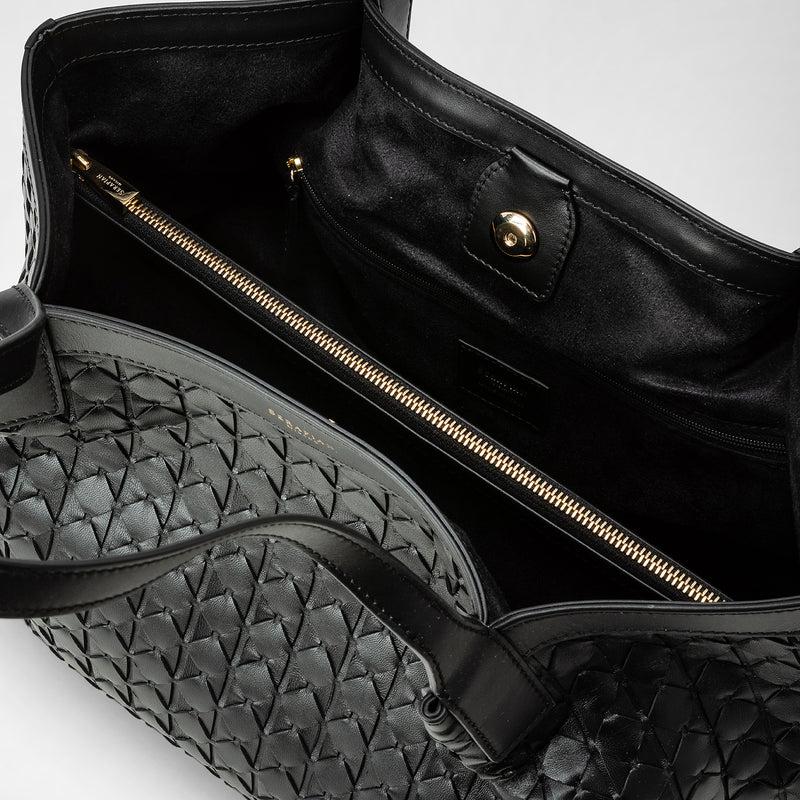 Serapian Tote bag secret piccola in mosaico nero I Più Venduti