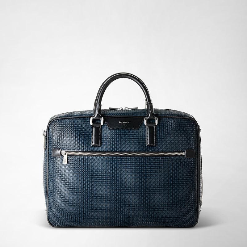 Serapian Borsa business slim in stepan blu oceano-nero Nuova
