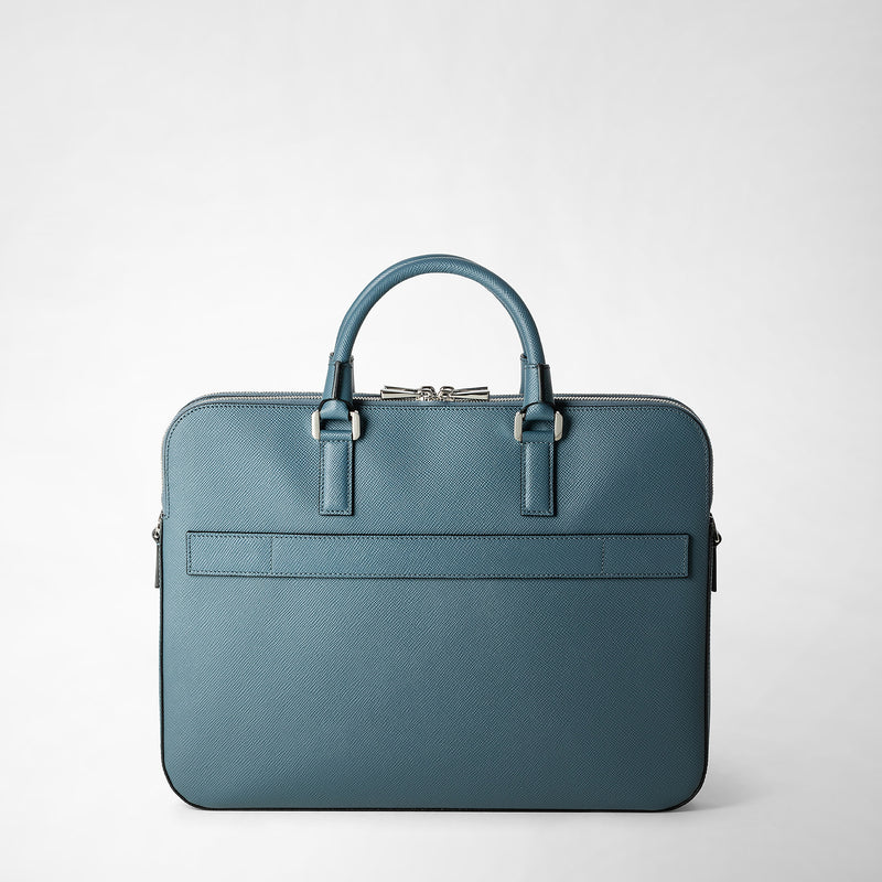 Serapian BORSA BUSINESS SLIM CON DOPPIA ZIP IN PELLE EVOLUZIONE 2025
