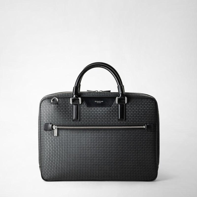 Serapian Borsa business extra slim in stepan asfalto-nero Vendita