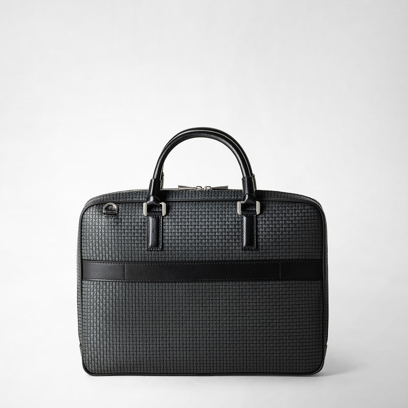 Serapian Borsa business extra slim in stepan asfalto-nero Vendita