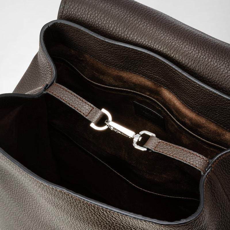 Serapian Day backpack in cachemire leather espresso Qualità Garantita