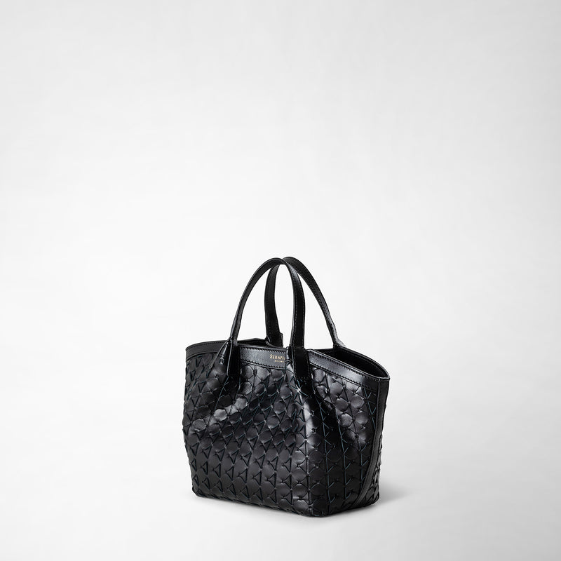 Serapian Borsa secret mini in mosaico nero Online