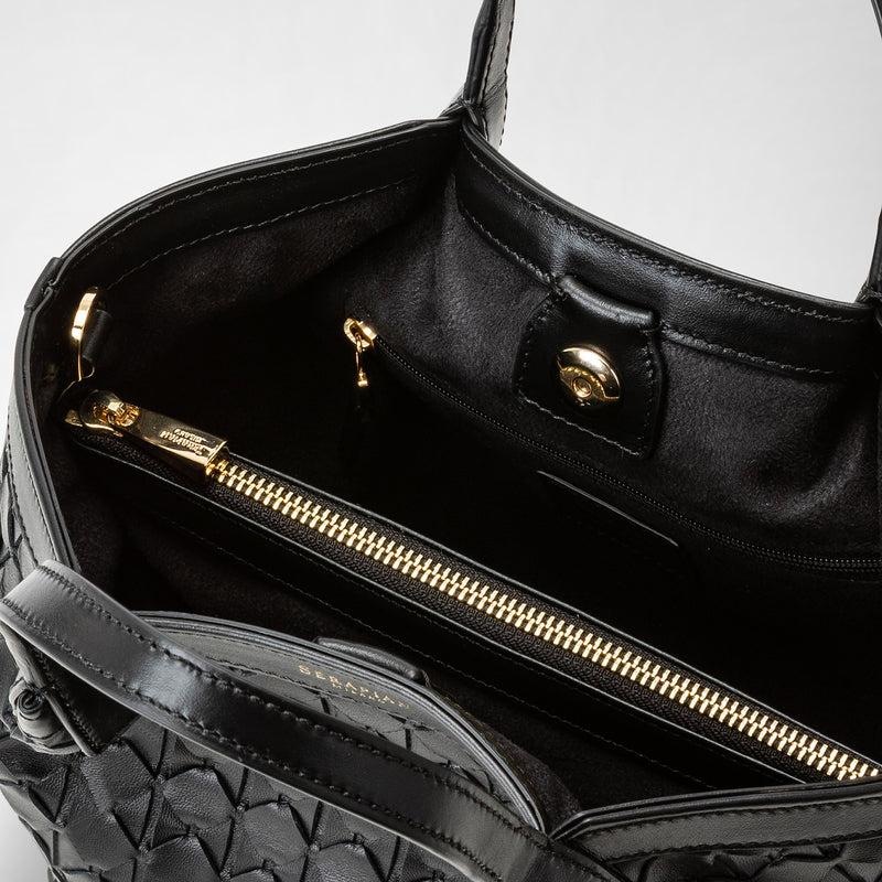 Serapian Borsa secret mini in mosaico nero Online