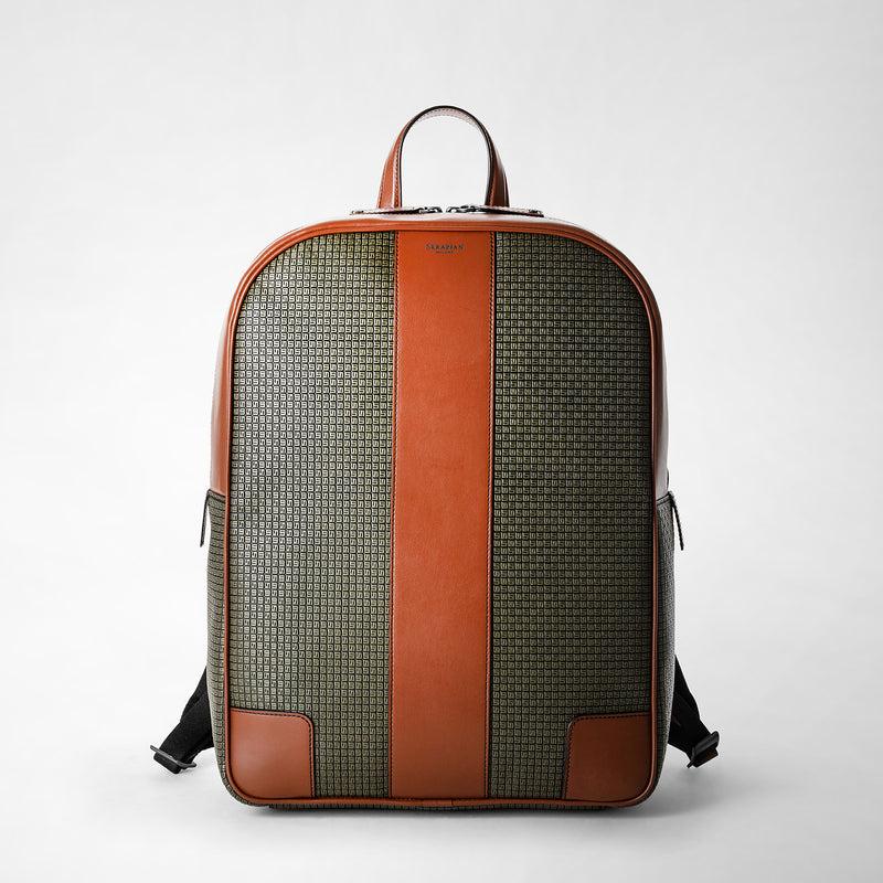 Serapian Backpack in stepan kaki and cuoio Offerte