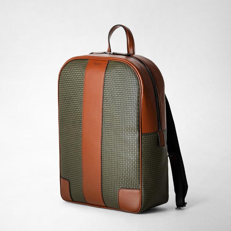 Serapian Backpack in stepan kaki and cuoio Offerte