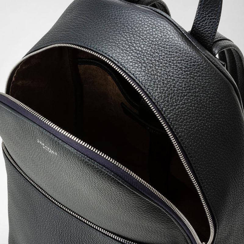 Serapian Zaino in pelle cachemire blu navy Hotsell