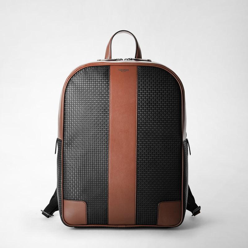 Serapian Zaino in stepan 72 nero-cuoio Moda