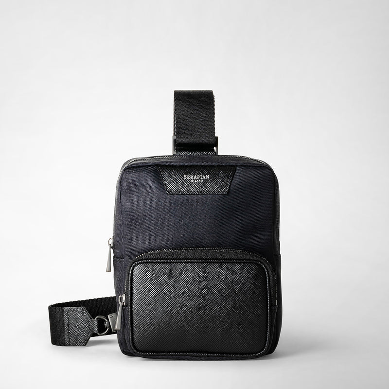 Serapian Sling bag recycled twill evoluzione eclipse black Italia