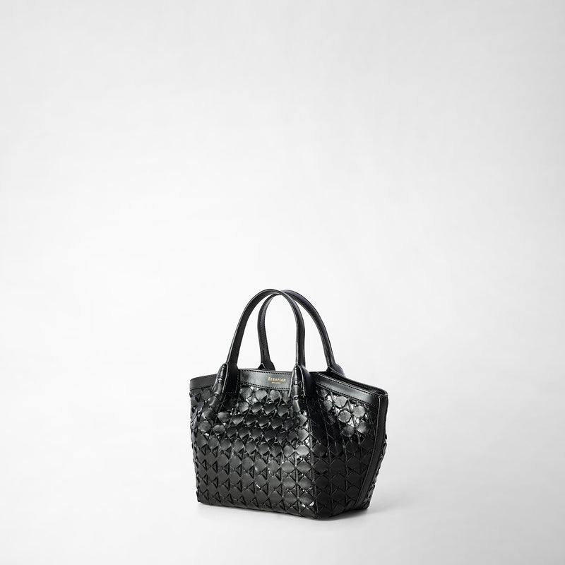 Serapian Mini secret bag in mosaico and elaphe black Qualità
