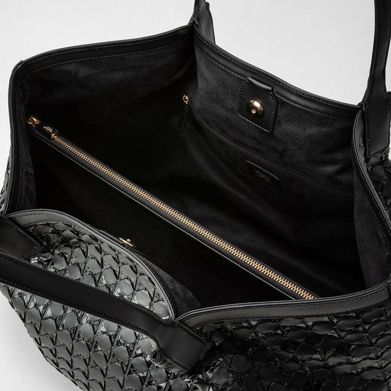 Serapian Secret tote bag in mosaico and elaphe black Vendita