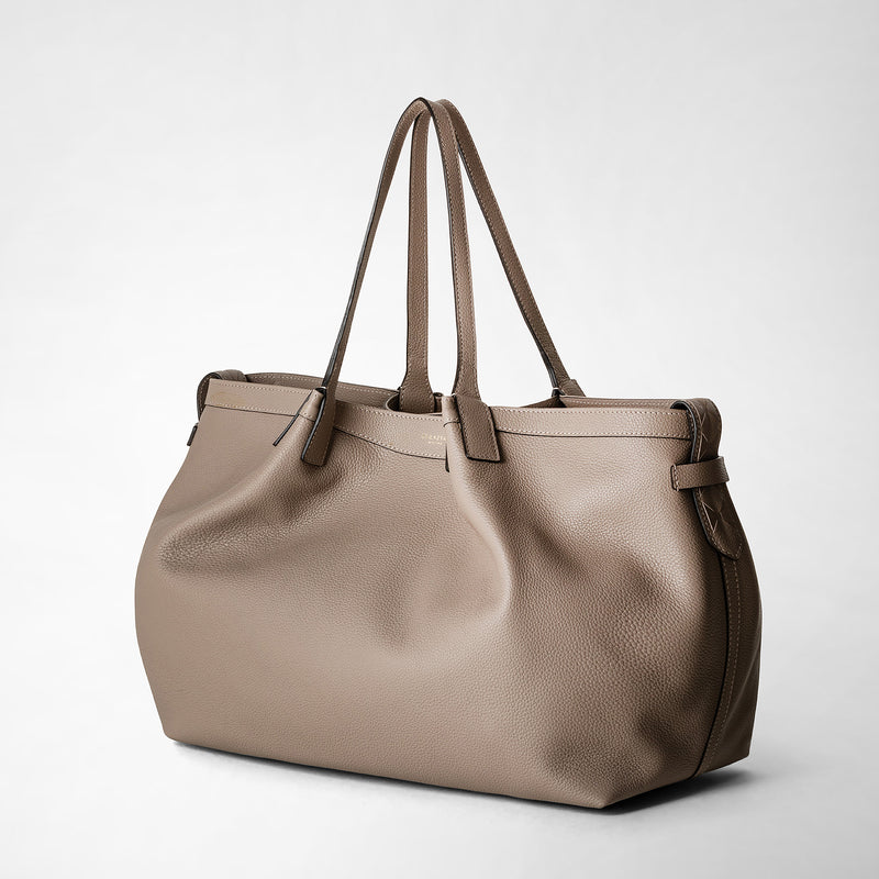 Serapian Tote bag secret in pelle rugiada sahara Qualità Garantita