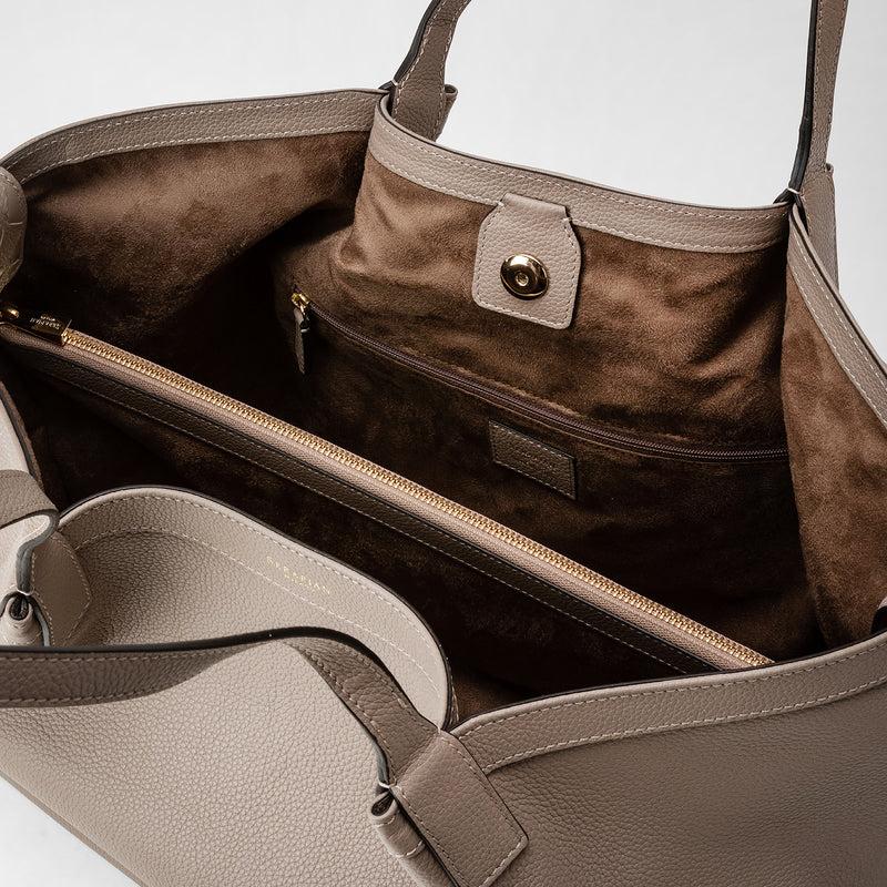 Serapian Tote bag secret in pelle rugiada sahara Qualità Garantita