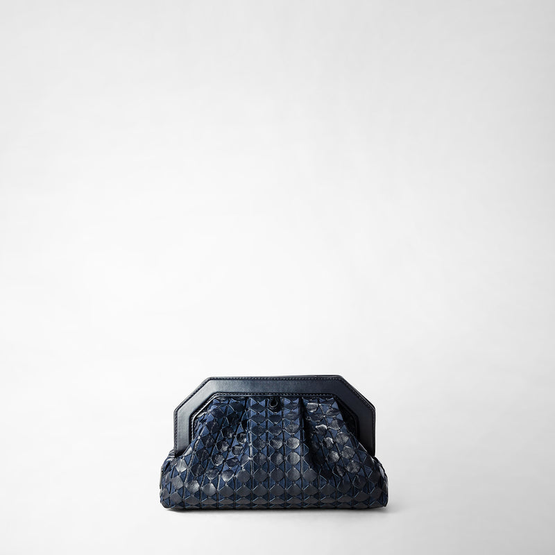 Serapian Secret clutch bag in mosaico midnight blue Convenienza