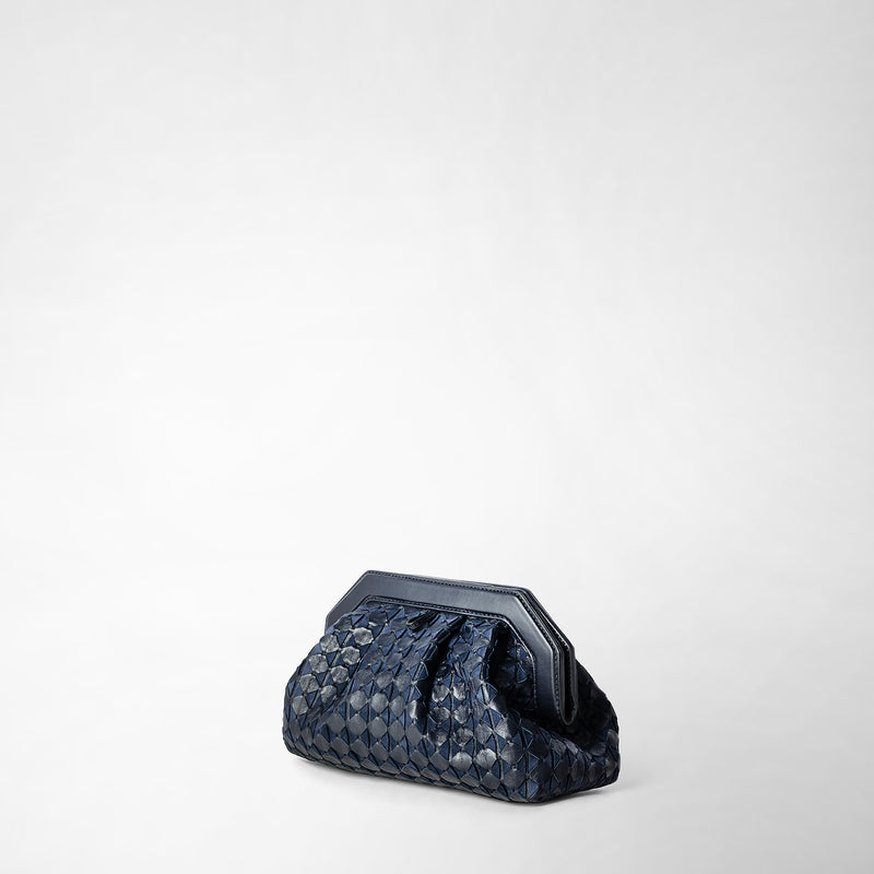 Serapian Secret clutch bag in mosaico midnight blue Convenienza